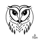 barn owl tattoo design idea