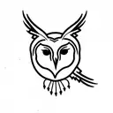 barn owl tattoo design idea