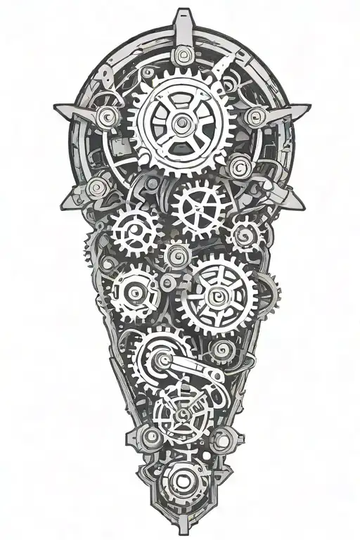 cycling gears incorporated into the design tattoo design idea