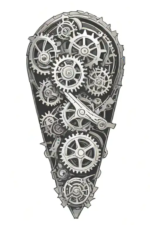 cycling gears tattoo design idea