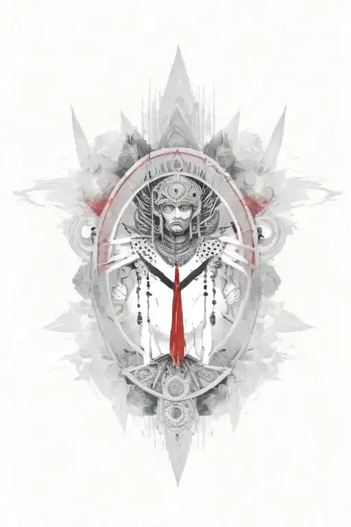 indian warrior riding hood is falling tattoo design idea