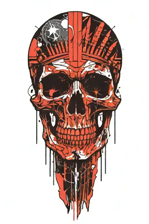 indian skull tattoo design idea