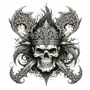 scottish warrior surrounded tattoo design idea