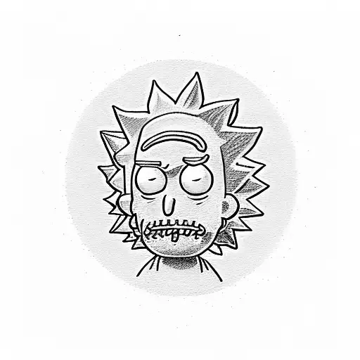 rick and morty tattoo design idea