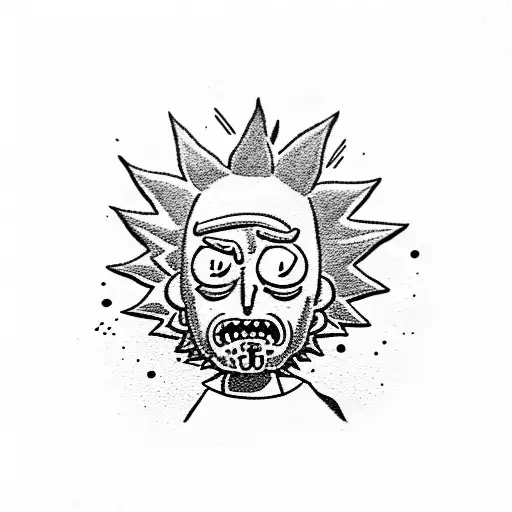 rick and morty tattoo design idea