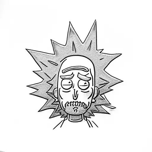 rick and morty tattoo design idea