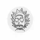 rick and morty tattoo design idea