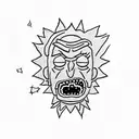 rick and morty tattoo design idea