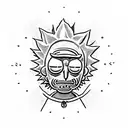 rick and morty tattoo design idea