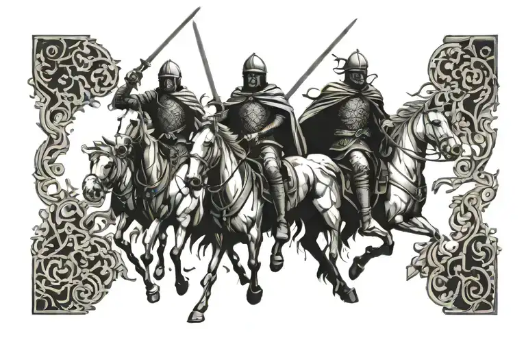 Four Horsemen tattoo design idea
