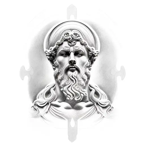 stoicism Greek mythology tattoo design idea
