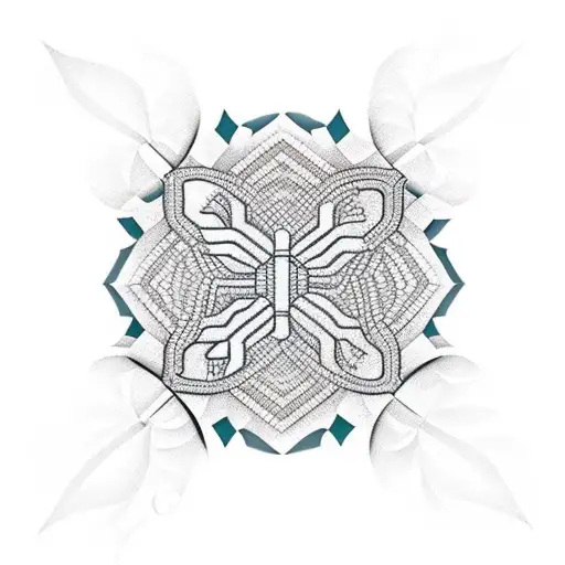 Incorporate a honeycomb pattern into a sewing needle design tattoo design idea