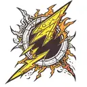 lightning bolt scar tattoo design idea