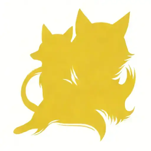 A fairy and wolf intertwined in a BDSM-inspired design tattoo design idea