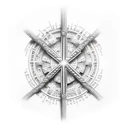 A realism tattoo of a cross sagrada with intricate details and shading tattoo design idea