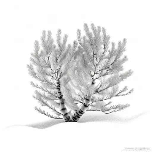 Pine Tree Aspen tree tattoo design idea