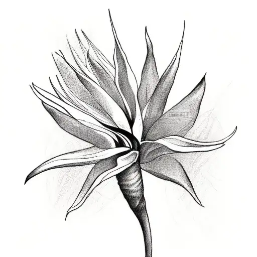 Bird of Paradise tattoo design idea