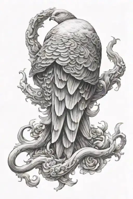 turtle dove tattoo design idea