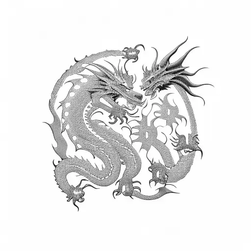 Dragon doing drugs tattoo design idea