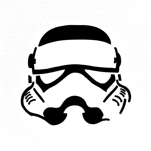 stormtrooper with wildflowers and mushrooms tattoo design idea