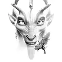 "Generate a highly realistic drawing of Jake Sully and Neytiri, characters from James Cameron's movie Avatar. Include pr tattoo design idea