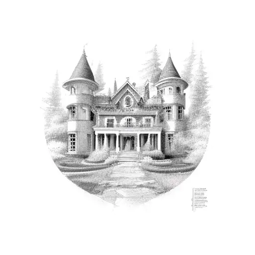 nf mansion album cover tattoo design idea