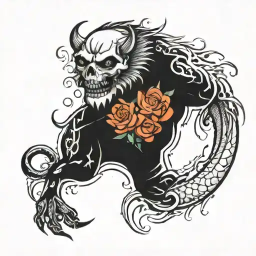you are born alone you die alone# tattoo design idea