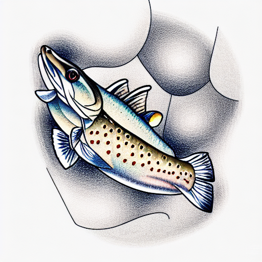 Brook trout  tattoo design idea