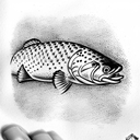 Brook trout  tattoo design idea