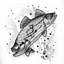 Brook trout  tattoo design idea