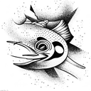 Brook trout  tattoo design idea