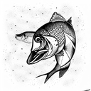 Brook trout  tattoo design idea
