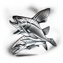 Brook trout  tattoo design idea