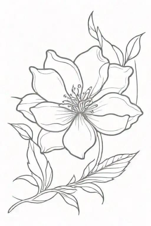 march, june, august, october, december birth flower tattoo design idea