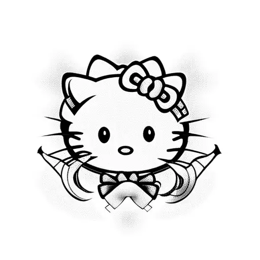 hello kitty tattoo design idea