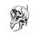 dinosaur skull tattoo design idea