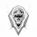 dinosaur skull tattoo design idea