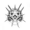 dinosaur skull tattoo design idea