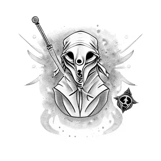 plague doctor woman medicine lgbt tattoo design idea