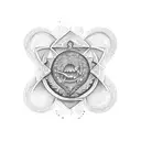 A meaningful tattoo design combining the tribal symbol of protection and the map of Pernambuco, representing the client's love for their homeland and their desire for protection in their life and journey. tattoo design idea