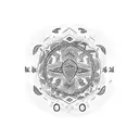 A meaningful tattoo design combining the tribal symbol of protection and the map of Pernambuco, representing the client's love for their homeland and their desire for protection in their life and journey. tattoo design idea