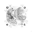 the Planet Mars  tattoo design idea