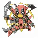 Deadpool pikachu and lightning bolt tattoo design idea