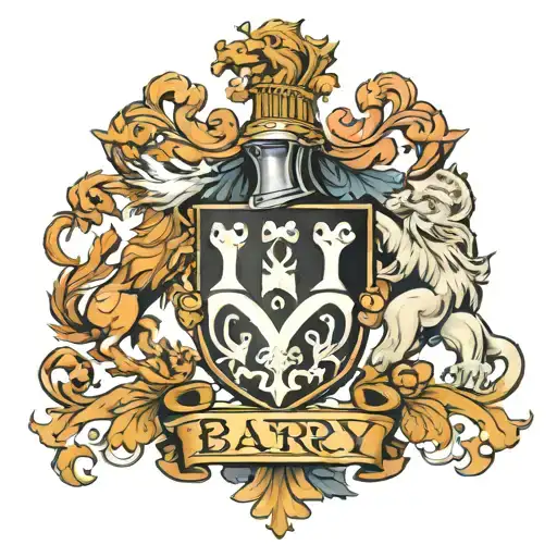 Barry family  crest tattoo design idea