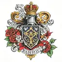 Barry family  crest tattoo design idea
