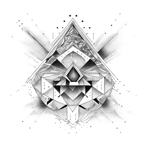 oeil avec pyramide tattoo design idea