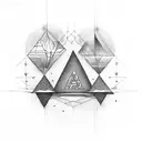 oeil avec pyramide tattoo design idea