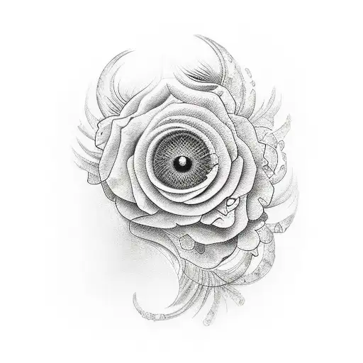 sol, lua, razão e emoção tattoo design idea