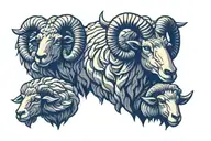 Sheep Army Insignia tattoo design idea
