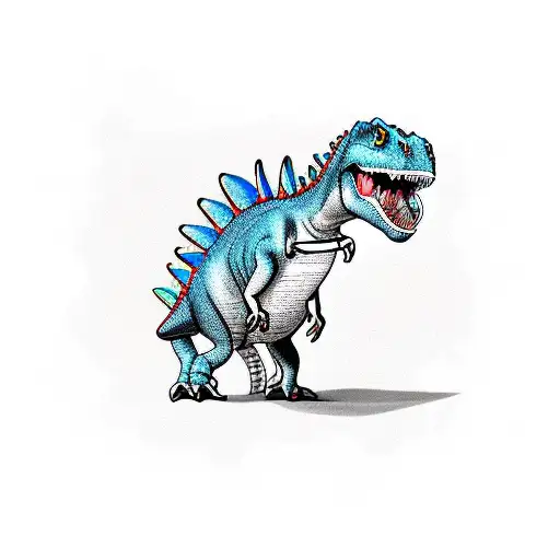 Classy dinosaur  tattoo design idea